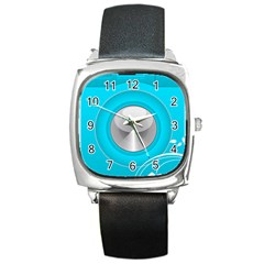 Blue Washing Machine, Electronics Square Metal Watch