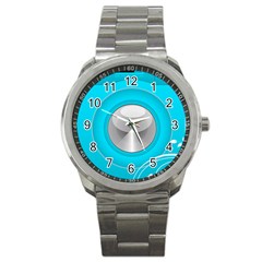 Blue Washing Machine, Electronics Sport Metal Watch