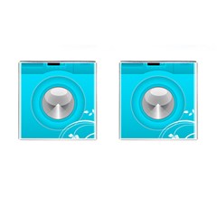 Blue Washing Machine, Electronics Cufflinks (square)