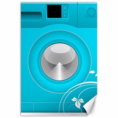 Blue Washing Machine, Electronics Canvas 24  X 36  by Jancukart