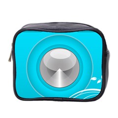 Blue Washing Machine, Electronics Mini Toiletries Bag (two Sides)