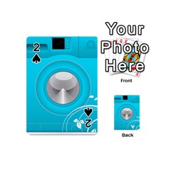 Blue Washing Machine, Electronics Playing Cards 54 Designs (mini) by Jancukart