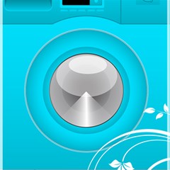 Blue Washing Machine, Electronics Play Mat (rectangle) by Jancukart