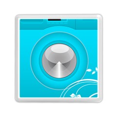 Blue Washing Machine, Electronics Memory Card Reader (square) by Jancukart