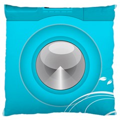 Blue Washing Machine, Electronics Standard Flano Cushion Case (one Side)