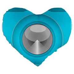 Blue Washing Machine, Electronics Large 19  Premium Flano Heart Shape Cushions