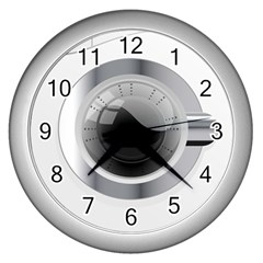 Washing Machines Home Electronic Wall Clock (silver)