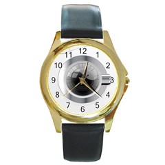 Washing Machines Home Electronic Round Gold Metal Watch