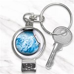 Silver Framed Washing Machine Animated Nail Clippers Key Chain Front