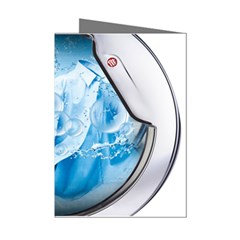 Silver Framed Washing Machine Animated Mini Greeting Cards (pkg Of 8) by Jancukart