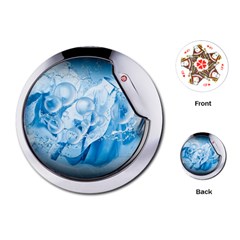 Silver Framed Washing Machine Animated Playing Cards Single Design (round)