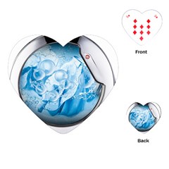 Silver Framed Washing Machine Animated Playing Cards Single Design (heart)