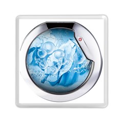 Silver Framed Washing Machine Animated Memory Card Reader (square) by Jancukart