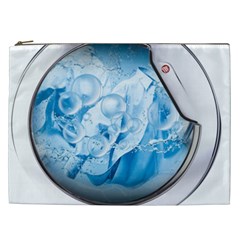 Silver Framed Washing Machine Animated Cosmetic Bag (xxl) by Jancukart