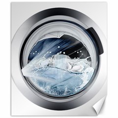 Gray Washing Machine Illustration Canvas 8  X 10 