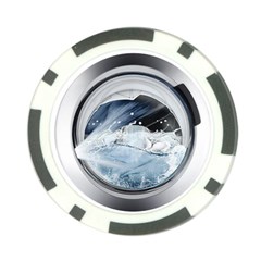 Gray Washing Machine Illustration Poker Chip Card Guard by Jancukart