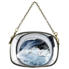 Gray Washing Machine Illustration Chain Purse (two Sides)