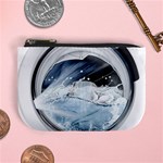 Gray Washing Machine Illustration Mini Coin Purse Front