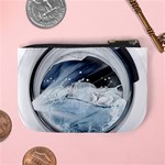 Gray Washing Machine Illustration Mini Coin Purse Back