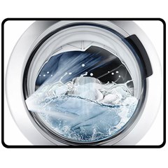 Gray Washing Machine Illustration Fleece Blanket (medium) 