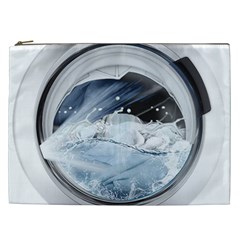 Gray Washing Machine Illustration Cosmetic Bag (xxl) by Jancukart