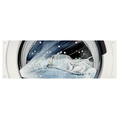 Gray Washing Machine Illustration Banner And Sign 9  X 3 