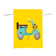 Blue Vespa Taking Flowers To You  Lightweight Drawstring Pouch (m) by ConteMonfrey