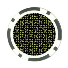 Leaves Motif Random Print Pattern Poker Chip Card Guard by dflcprintsclothing