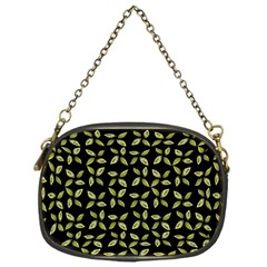 Leaves Motif Random Print Pattern Chain Purse (one Side) by dflcprintsclothing