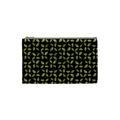 Leaves Motif Random Print Pattern Cosmetic Bag (small) by dflcprintsclothing