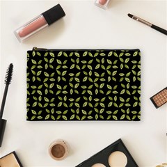 Leaves Motif Random Print Pattern Cosmetic Bag (medium) by dflcprintsclothing