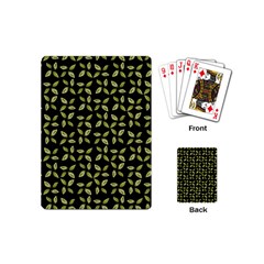 Leaves Motif Random Print Pattern Playing Cards Single Design (mini)