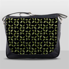 Leaves Motif Random Print Pattern Messenger Bag by dflcprintsclothing