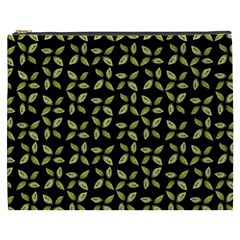 Leaves Motif Random Print Pattern Cosmetic Bag (xxxl) by dflcprintsclothing