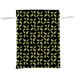 Leaves Motif Random Print Pattern Lightweight Drawstring Pouch (xl) by dflcprintsclothing