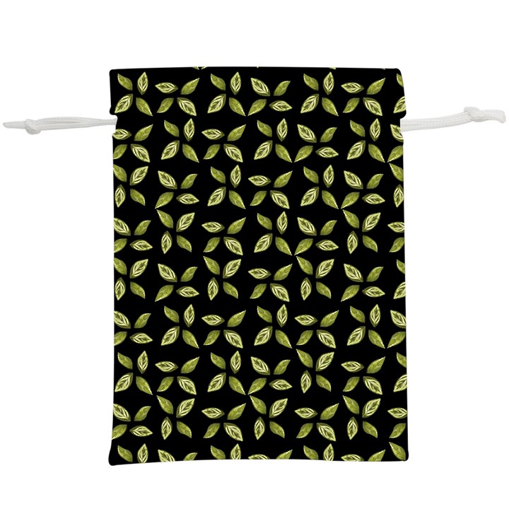 Leaves Motif Random Print Pattern Lightweight Drawstring Pouch (XL)