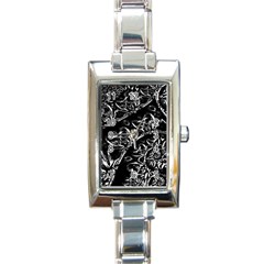 Skeletal Fractals Rectangle Italian Charm Watch by MRNStudios