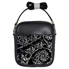 Skeletal Fractals Girls Sling Bag by MRNStudios