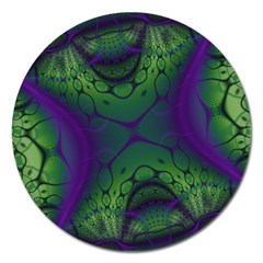 Abstract Fractal Art Pattern Magnet 5  (round) by Ravend