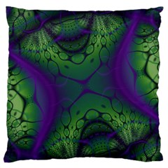 Abstract Fractal Art Pattern Large Flano Cushion Case (two Sides) by Ravend