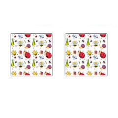 Cute Cartoon Insects Seamless Background Cufflinks (square)