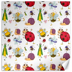 Cute Cartoon Insects Seamless Background Canvas 12  X 12 