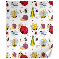 Cute Cartoon Insects Seamless Background Canvas 16  X 20 