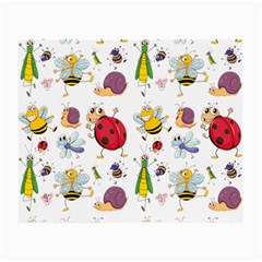 Cute Cartoon Insects Seamless Background Small Glasses Cloth (2 Sides)