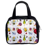 Cute Cartoon Insects Seamless Background Classic Handbag (Two Sides) Front