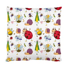 Cute Cartoon Insects Seamless Background Standard Cushion Case (one Side)