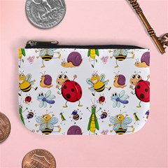 Cute Cartoon Insects Seamless Background Mini Coin Purse