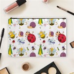 Cute Cartoon Insects Seamless Background Cosmetic Bag (Large) Front