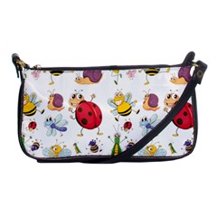 Cute Cartoon Insects Seamless Background Shoulder Clutch Bag