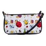 Cute Cartoon Insects Seamless Background Shoulder Clutch Bag Front